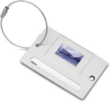 Kofferanhänger Gepäckanhänger Mit Adressschild Aus Aluminium ABBEVILLE Silber Kofferanhänger Gepäckanhänger Mit Adressschild Aus Aluminium ABBEVILLE Silber