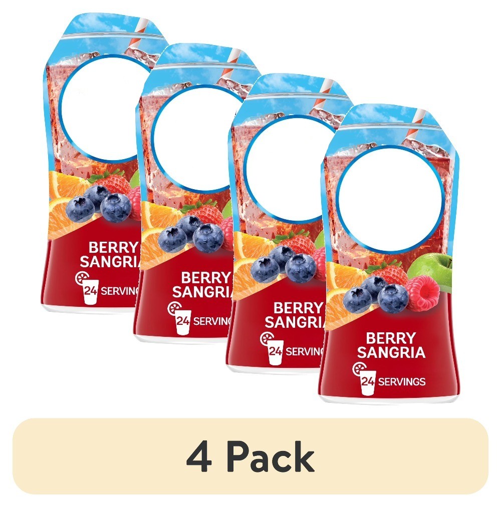 (4 pack)  Liquid Berry Sangria Naturally Flavored Drink Mix,