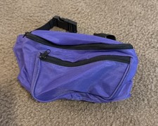 Unisex Vintage 90s Adjustable Purple Fanny Waist Pack