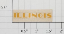Lionel 8580-110 F-3A Diesel Locomotive "Illinois" Sticker Decal