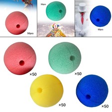 50 Pieces Clown Noses for Kids Adults Props Sponge Balls for Stage Show Carnival