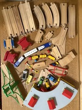 Massive 15+ lb Lot of BRIO, THOMAS Trains, Tr...