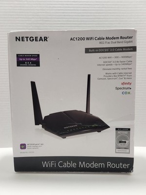 NETGEAR AC1200 DOCSIS 3.0 Cable Modem Router C6220 Xfinity Spectrum Cox