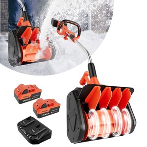 Voltask SS-40B Cordless Snow Shovel, 48V Brushless Motor, Dual 24V Lithium