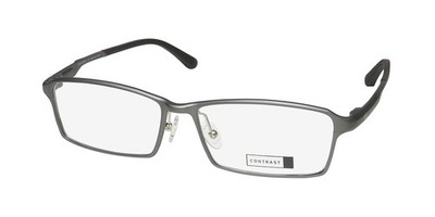 NEW CONTRAST KINETIC EYEWEAR GRAY MENS GRAY METAL & PLASTIC 58-15-145 FULL-RIM