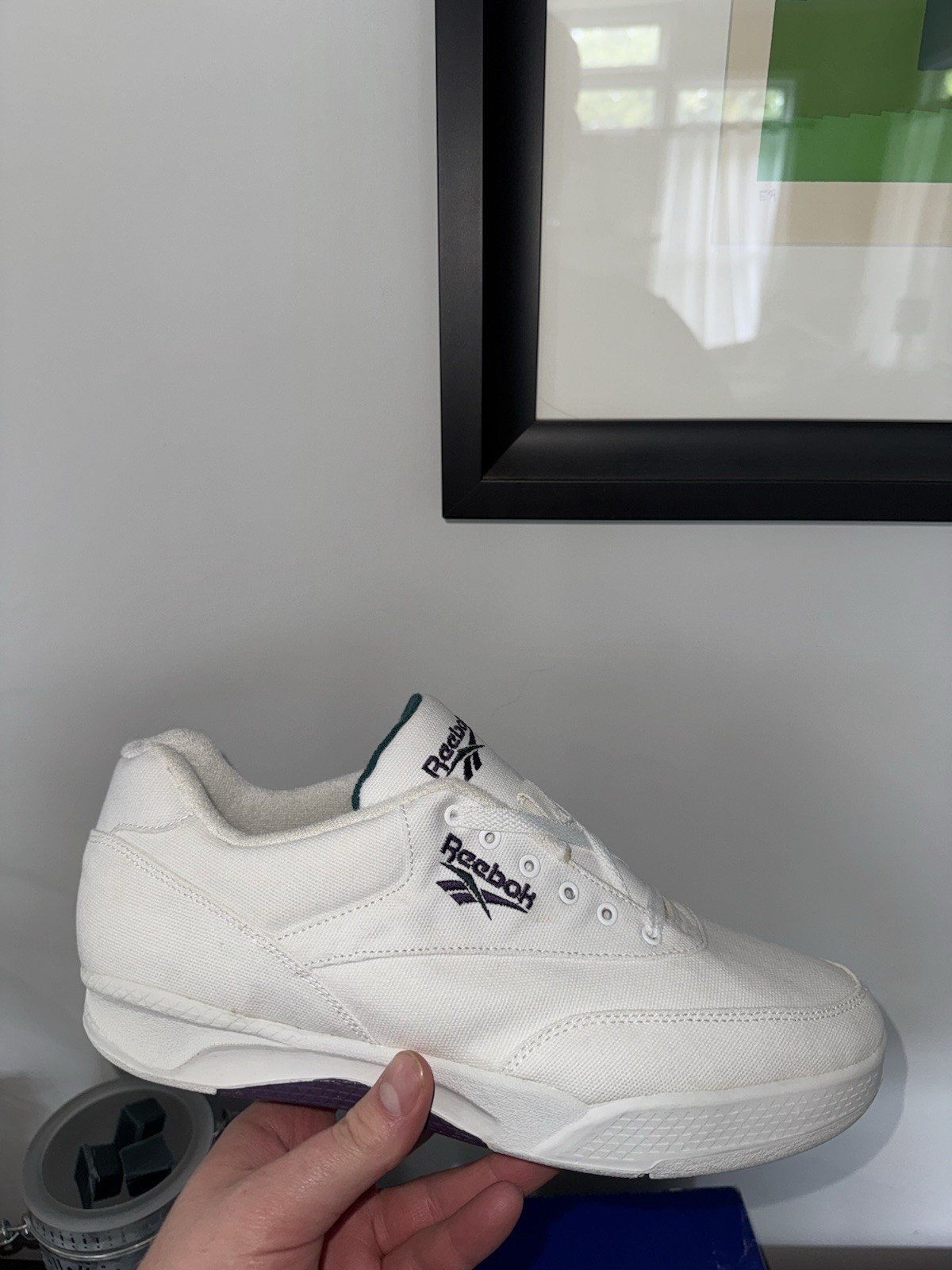 Size 11.5 - Reebok Tennis Trans Court Canvas Vintage 90s thumbnail 5