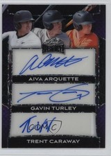 2025 Leaf Metal Triple Purple Laser 1/2 Aiva Arquette Gavin Turley Auto 1s9g