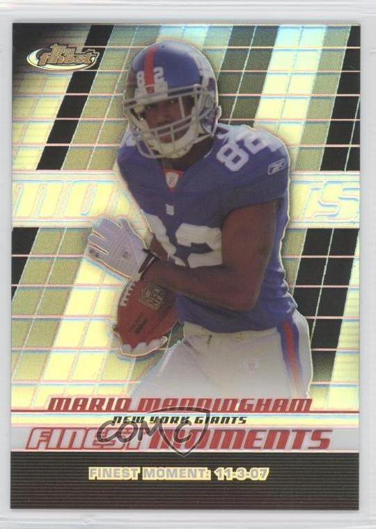 Mario Manningham Finest Moments #FMMM Black Refractor