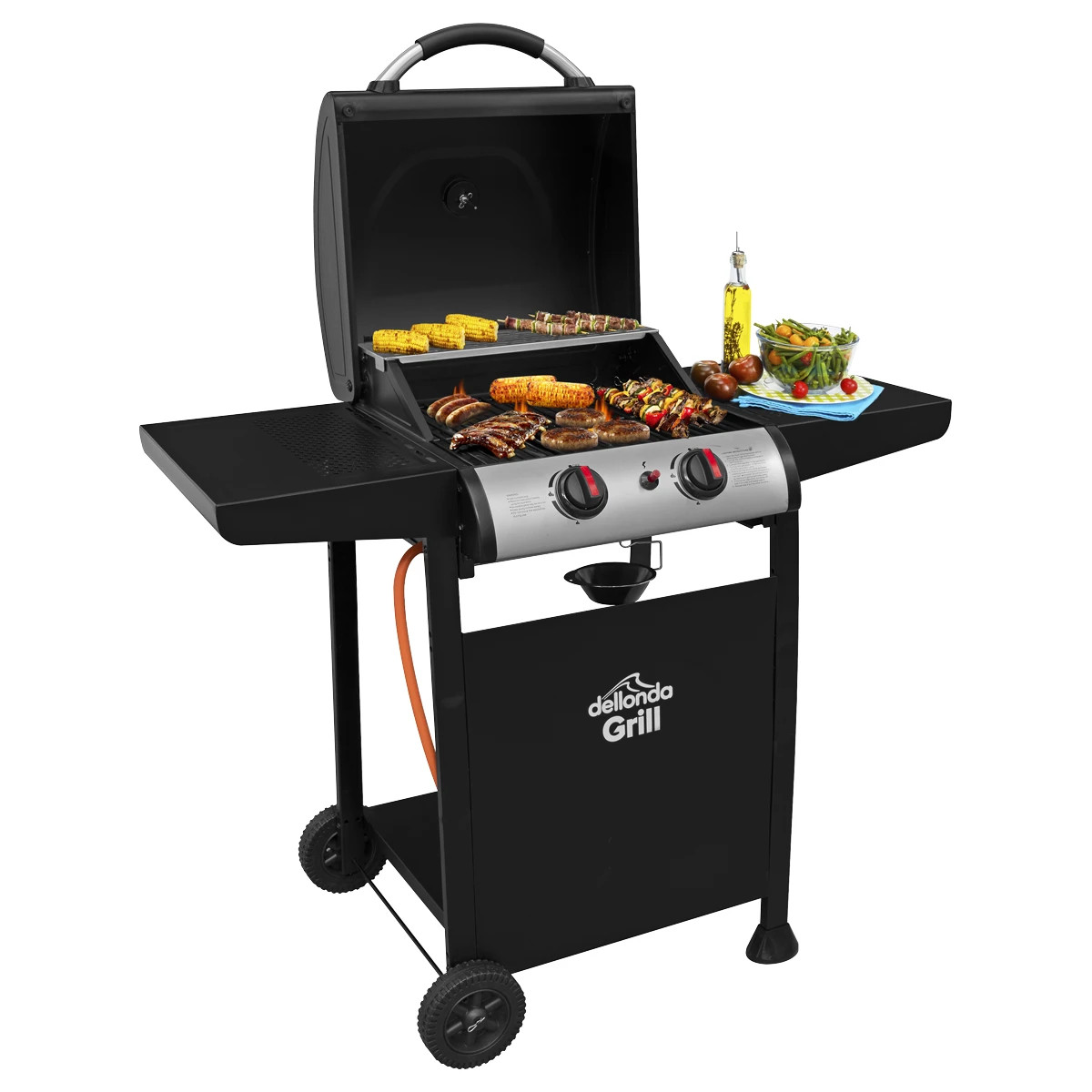 Sealey Dellonda 2 Burner Gas BBQ Grill with Piezo Ignition & Thermometer