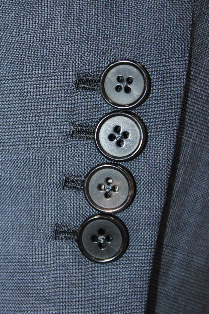 Hickey Freeman Mens Solid Wool Single Breasted Bl… - image 6