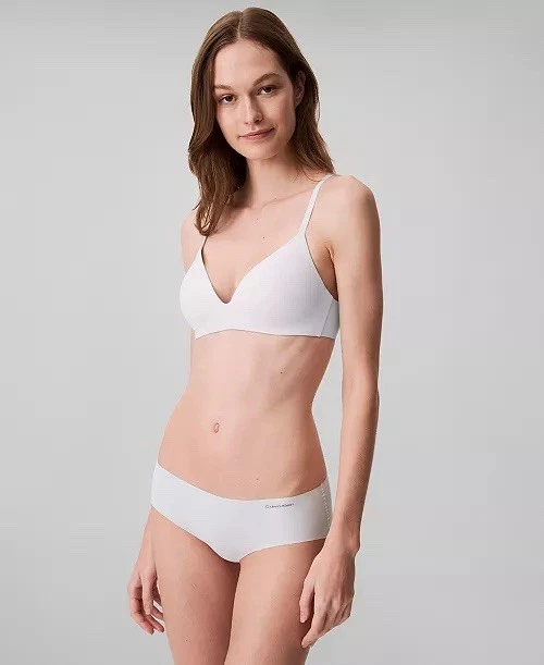 Sujetador Camiseta Inalámbrico Calvin Klein Para Mujer Ajuste Perfecto en Blanco - Talla 34A Foto 3 de 4