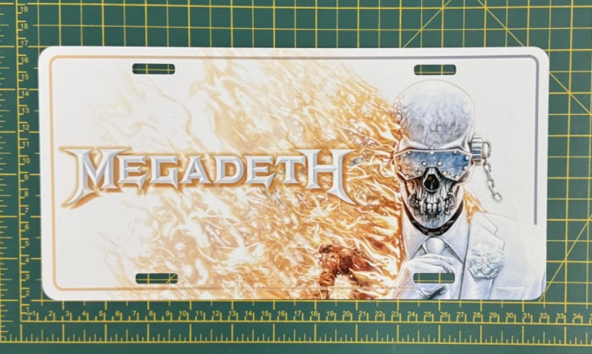 Megadeth Megadeth Number Plate Style Wall Sign Officially Licensed