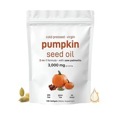 Pumpkin Seed Oil with Saw Palmetto - Bladder Health, Immune Health - 3000 mg
