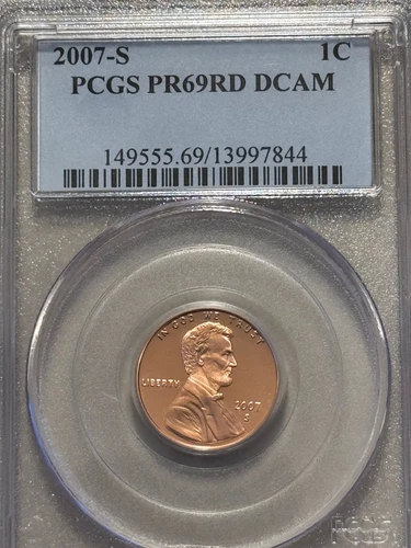2007-s Lincoln PCGS PROOF Cent PR69RD DCAM  **RED** Gem
