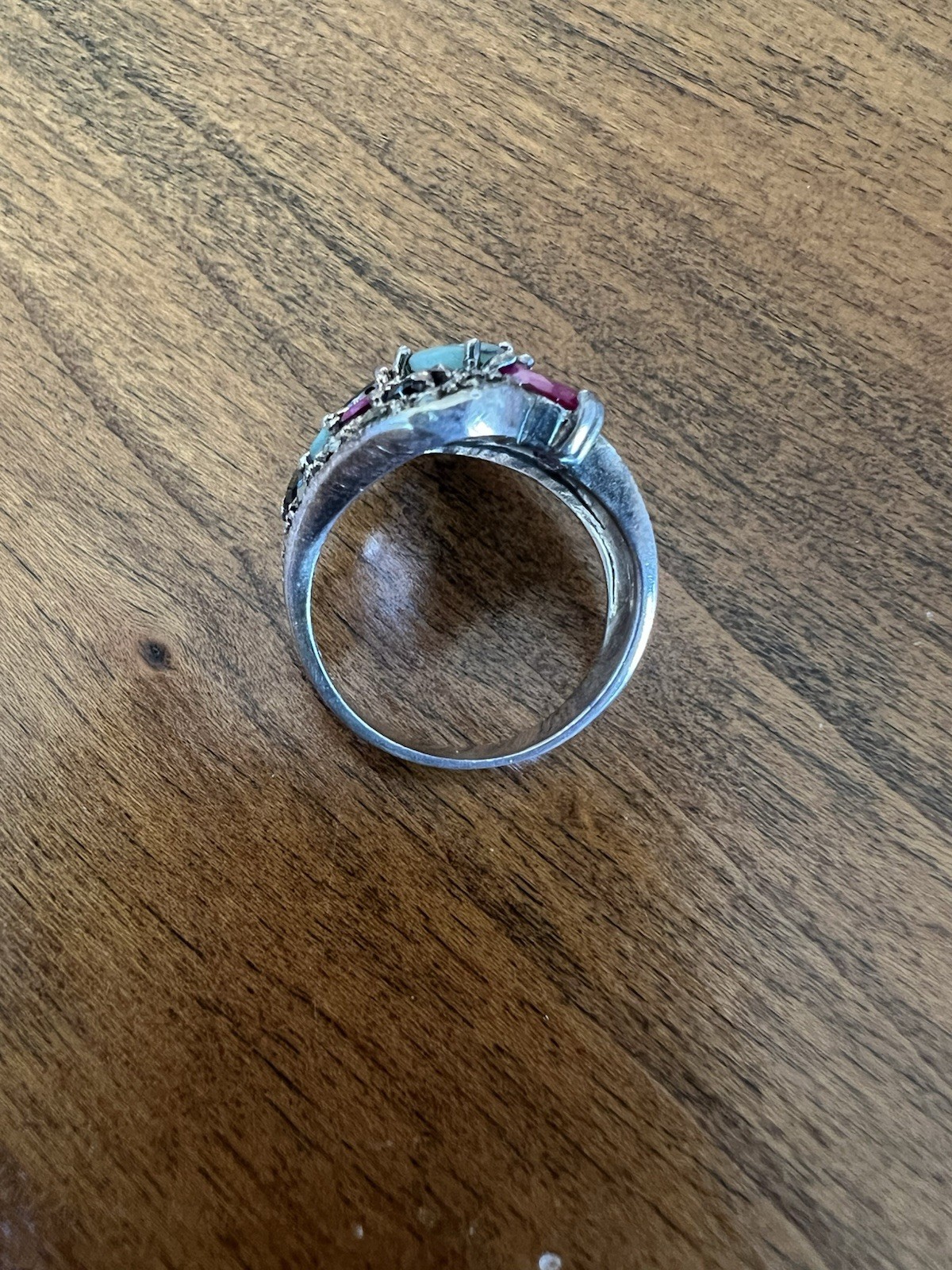 Beautiful authentic ring with multiple stones and… - image 5