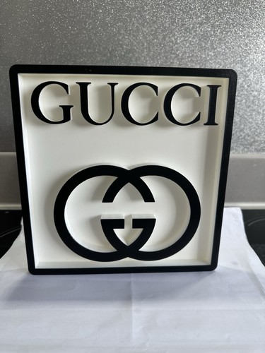 Decorative Designer GG Gucci logo Sign Display two colour choice Mancave - Picture 5 of 7
