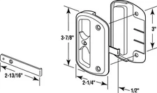 Prime-Line 121997 Black Plastic Sliding Screen Door Latch and Pull 3.88 H in.