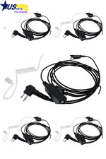 5 PTT Mic Surveillance Earpiece Headset for Walkie Talkie Two Way Radio