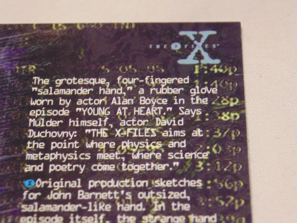 The X-Files Trading Card #60 ‘Production’ – Premium Season 1 By Topps 1995 Used - Image 3 of 4