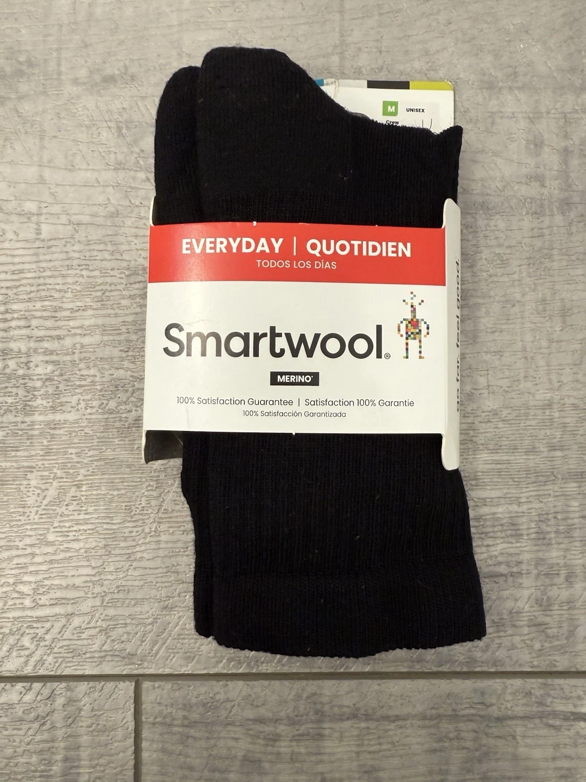 New Smartwool Everyday Solid Rib Crew Socks Black Light Cushion Medium Wool
Opens in a new window or