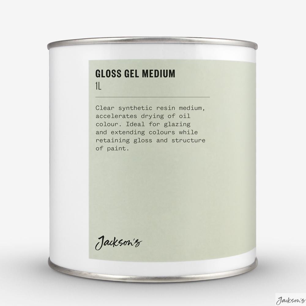 Jackson's Gloss Gel Oil Medium Synthetic Resin 1 Litre For Glazing Oil Paint