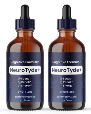 NeuroTyde Drops, Neuro Tyde Liquid Supplement for Brain Focus & Memory - 2 Pack