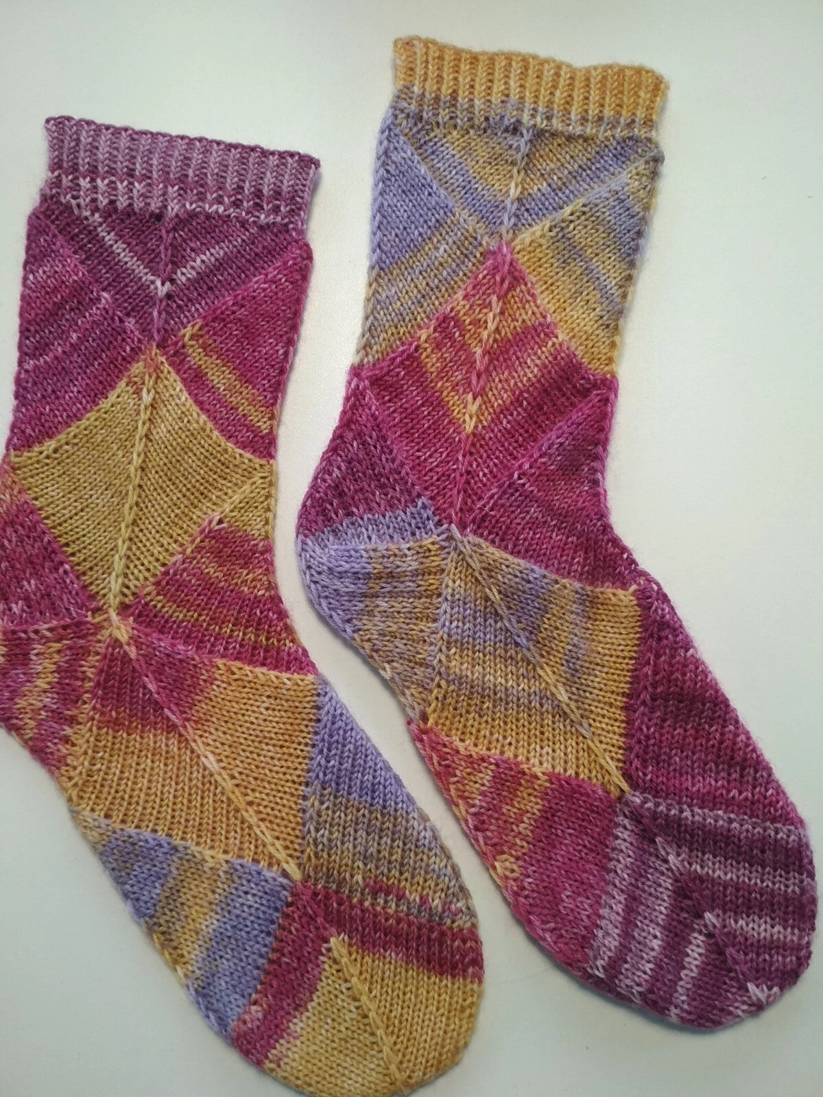 Hand Knitted Wool Socks Size 4-5 #125