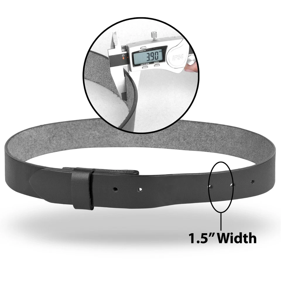 Leather belts 100% genuine black brown 30'' to 72'' waist size Antique buckle - Image 2 of 3