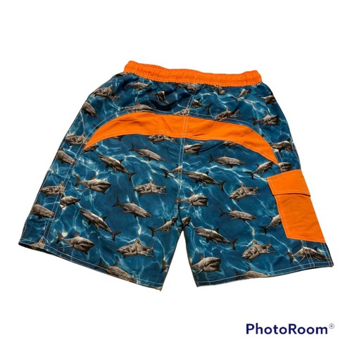 NWT Quad Seven shark netted swim trunk Large 12 / 14 Boys - Picture 8 of 9