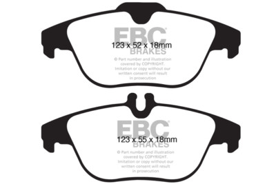 EBC Yellowstuff Rear Pads for Mercedes E Class Cabrio A207 E250 1.8 Sport 10>17