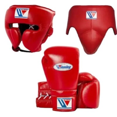 MMA PROFESSIONAL BOXING SET Winning GLOVES HEADGUARD FG2900 CPS