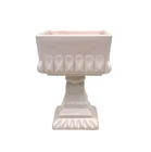 1950s Jeanette Pink Blush Milk Glass Wedding Pedestal Dish Candy Dish - NO LID