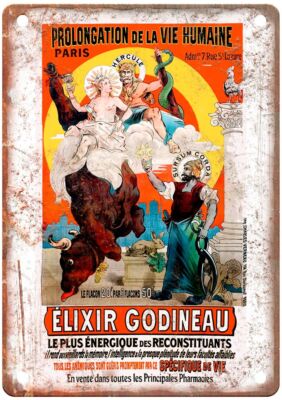 OGÉ, Eugène Élixir Godineau Vintage Liquor Poster Reproduction Sign E1182