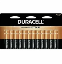Duracell Coppertop AA Battery , 24 Pack Long-Lasting Batteries