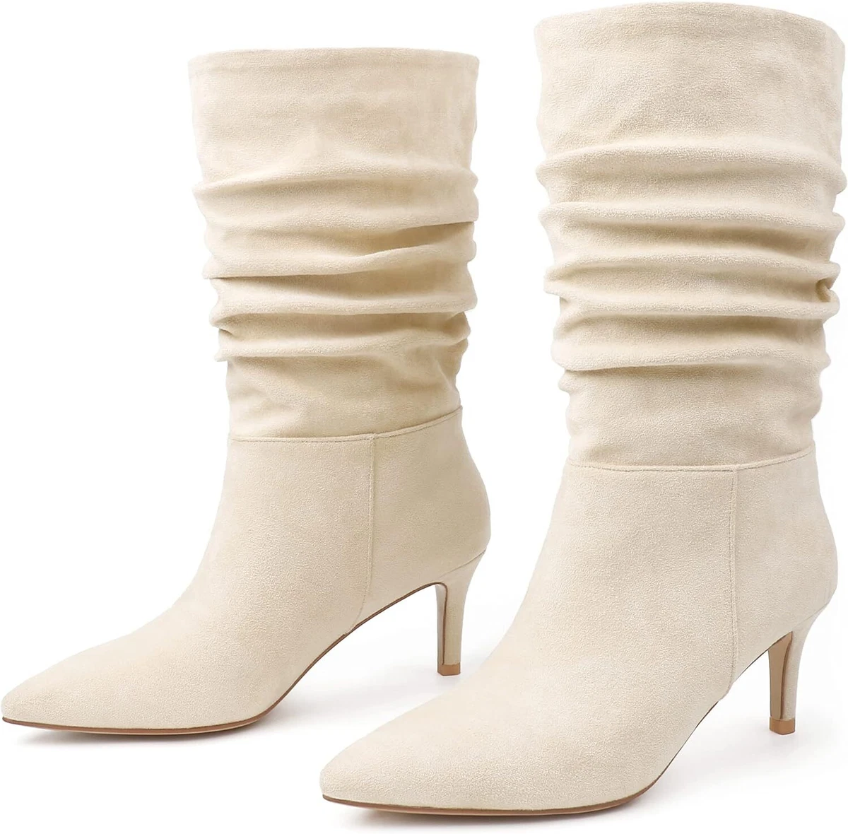 Cream slouchy boots store