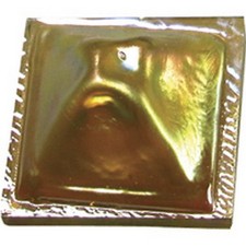 Stained Glass Supplies - Jewels -PINCHBACK-2"-GOLD/AMBER 13215