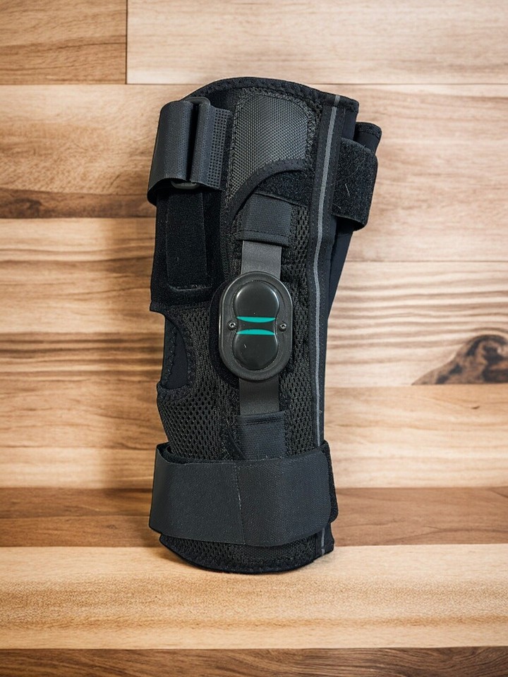 Hely er Velocity Double Hinged Knee Brace Wrap Straps Black 16" Size