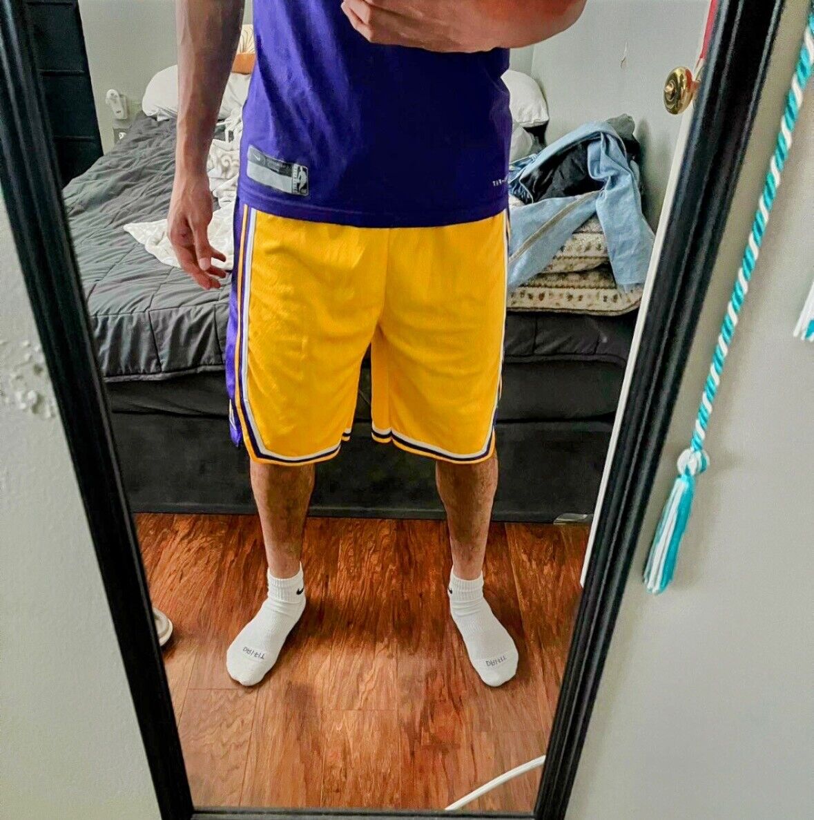 Rare Nike LA Lakers Dazzle Basketball Shorts Shiny Yellow Rare Nike LA Lakers Dazzle Basketball Shorts Shiny Yellow