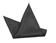 Gascoigne Pocket Square Gray Silk Hand Made 9.75 in X 9.75 in Men's