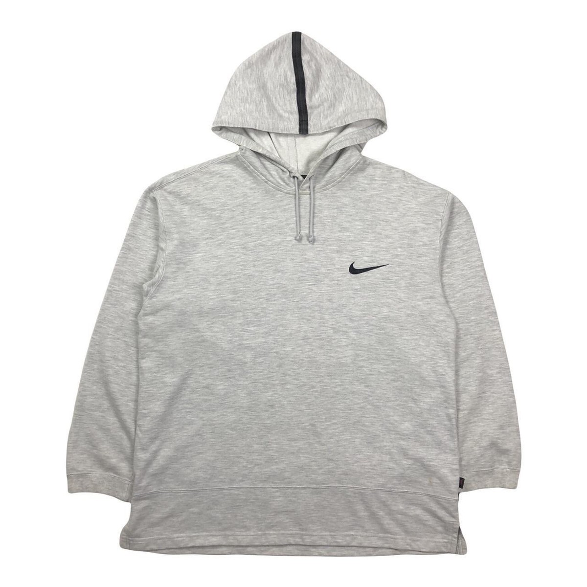 トップス 90s silver tag NIKE hooded sweatshirt Vintage Nike Hoodie Sweatshirt Gray Y2K Embroidered Logo