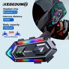 Y20 MAX Bluetooth 5.3 Helmet Intercom Waterproof Headset MP3 Speaker 1000mAh    