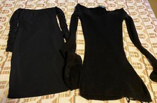 Pretty Little Thing Black Bardot Dress Bundle Mini Short Size 8 Dresses Knitted