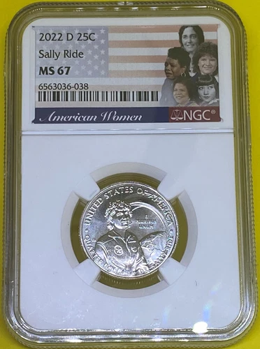 2022 D Dr. Sally Ride  Quarter 25c  NGC MS67 American Women Series