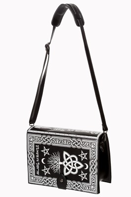 Lost Queen Last Hope of Misery Witch Spell Book Gothic Punk Bag Purse BG7207BLK