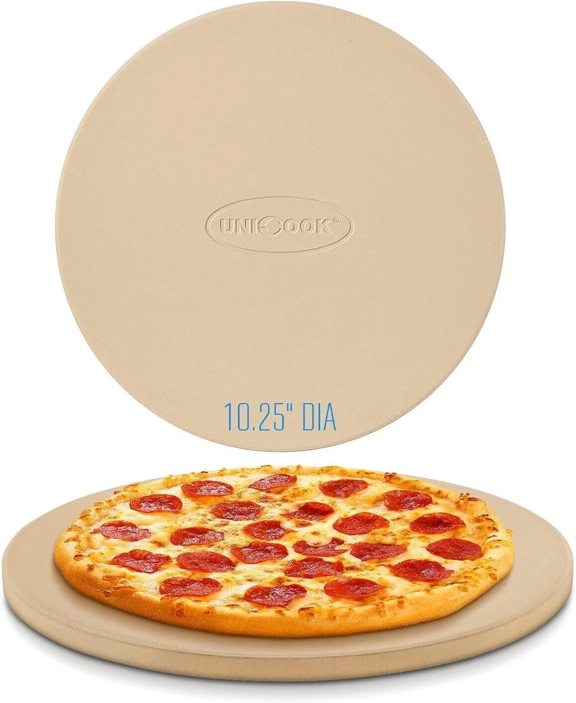 Pizza Stone, 10.25 Inch Round Pizza Grilling Stone Small Pizza Stone for Oven