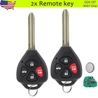 2 For 2008 2009 2010 Toyota Corolla Keyless Entry Remote Key Fob 4Button GQ4-29T