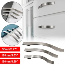 20-50PCS Stainless Steel Kitchen Cabinet Handles Drawer Pulls Nickel Brushed US
