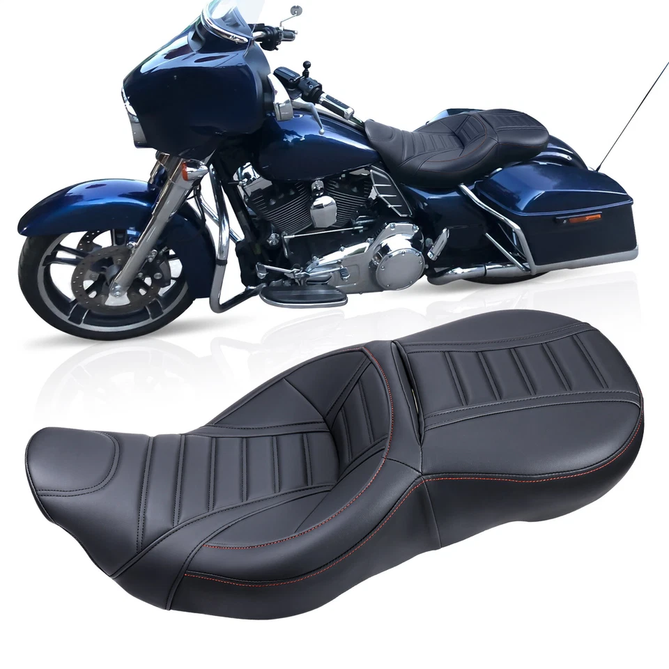 Rider Driver & Passenger Seat For Harley Touring Street Glide King 2009-2023 USA - Imagem 3 de 4