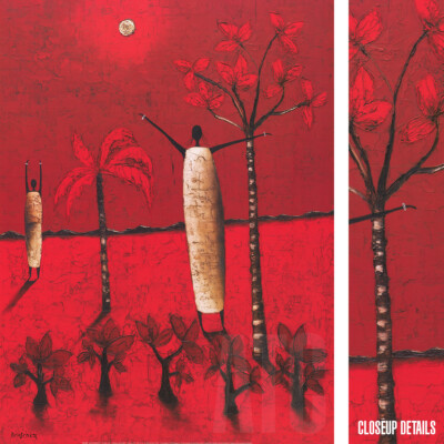 24W''x32H'' SI PRES SI LOIN by MICHEL RAUSCHER - SO CLOSE SO FAR CHOICES of CANVAS