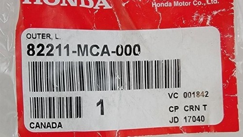 HONDA GL1800 GOLDWING POCHE EXTÉRIEURE GAUCHE COFFRE OEM 82211-MCA-000 - Photo 6 sur 6